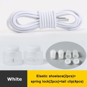 1 Pair No Tie Shoelaces Elastic Shoe Laces Round Press The Spring Lock Lazy Shoes Lace Used For Sneakers Shoelace Without Ties