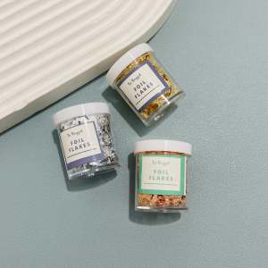 PAKET Isi 3 Warna Foil Flakes 20 ml Set Nail Art Gold Rose Silver Emas Perak Dekorasi Diy Resin Recine Art Accessories Hias Hiasan Kertas Filling Slime Clay Metalik Paper Metallic Aksesoris Kuku Sparkle Art Deco Kesenian Craft Crafting  Grosir Prakarya