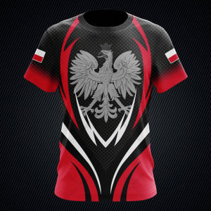 Poland Fire Graphic Customized Football Tees Summer Outdoor Streetwear Mens Fashion Jersey Loose Oversized Sportswear T-shirts