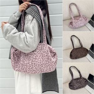 BELLETEN Da lộn Túi Tote Nhẹ Họa tiết da báo Túi đeo vai Thời trang Phong cách lười biếng Túi xách nữ Phụ nữ
