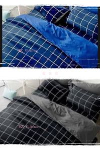 BEDCOVER SET KOTAK-KOTAK KOMBINASI POLOS . BEDCOVER SET SEMUA UKURAN . BEDCOVER SET MODERN .