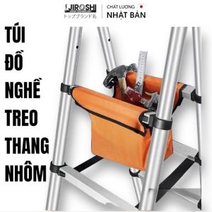 Túi đựng đồ nghề treo thang nhôm hỗ trợ làm việc trên cao tiện hơn dùng hộp hay thùng đựng đồ nghề