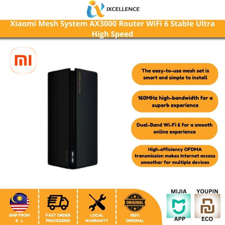 xiaomi mesh system ax3000 wifi 6 router