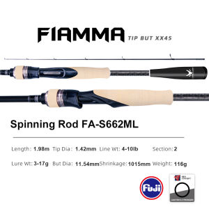PURELURE FIAMMA Cork Handle Spinning Rod Casting Combo High Carbon Universal Long Throwing Fishing Rod FUJI Ring Fast