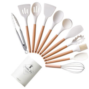 Smart silicone kitchen utensils set 12 pcs Non-stick Silicone Cooking Utensils Spatula Set Heat Resistant 446°