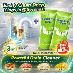 Powerful Pipe Unclogging Agent Sink Drain Dredge Cleaner Kitchen Toilet Cleaner Drain Clog Remover Oxygen Bubble Powder Bag Deodorant Dredge管道疏通剂