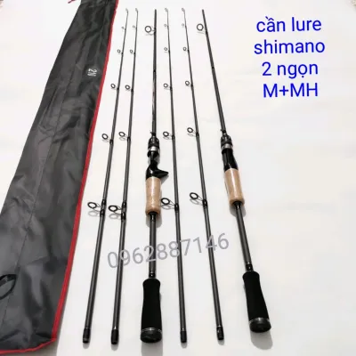 cần câu lure cán gỗ 2 ngọn M + MH cao cấp
