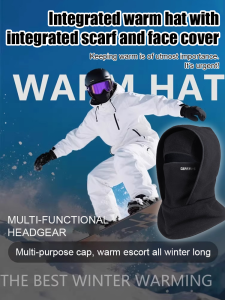 【Warm Hat Scarf Face Mask]】 3-in-1 Winter Cycling Hat /Winter Neck Gaiter Face Mask/Outdoor Windproof Neck Protection/ Winter Warm Hat保暖帽子围脖一体面罩