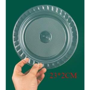 10pcs/pack 9 Inches Disposable Dinner Plates Microwavable Transparent Fruit Salad Plate Round Oval Picnic Plate Outdoor Home