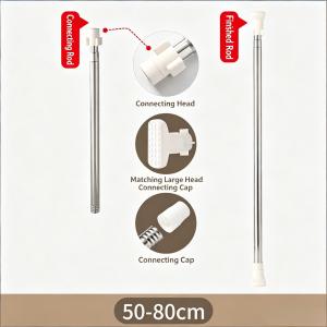 Adjustable Punch-free Telescopic Clothes Rod Bathroom Clothes Drying Racks Stainless Steel Curtain Rods Extendable