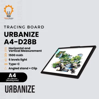 Urbanize A4-D28B Tracing Light Pad A4 Rechargeable LED Drawing Board 6 Level Dimming