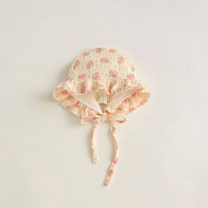 Denosim in hoa dễ thương bé gái mũ công chúa Mũ len mềm mại chống gió