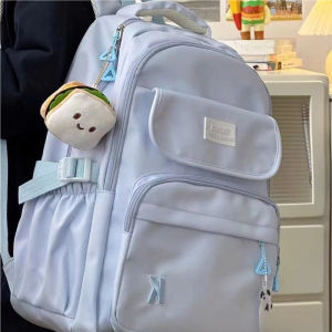 Gaya korea ransel wanita kapasiti besar kalis air fesyen ransel kasual gaya kampus wanita pelajar sekolah menengah sekolah