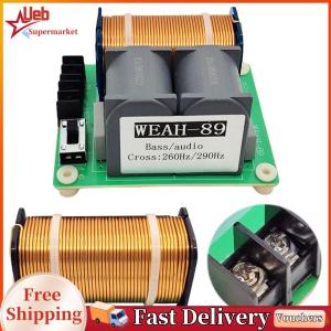 [Ueb] Subwoofer Speaker Frequency Divider High-Power Pure Bass Subwoofer Crossover Crossover Frequency Distributor Divider for Home Theater and Studio Audio