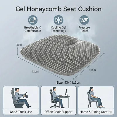 Gel seat cushions/chairs and car seat cushions/cooling pressure-relief cushions/suitable for home and office use