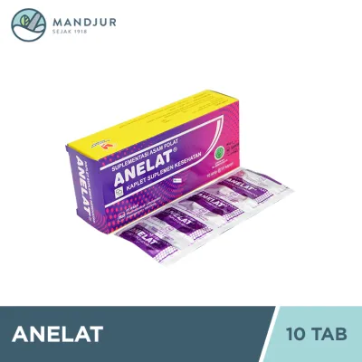 Anelat Strip 10 Kaplet - Suplementasi Asam Folat Ibu Hamil