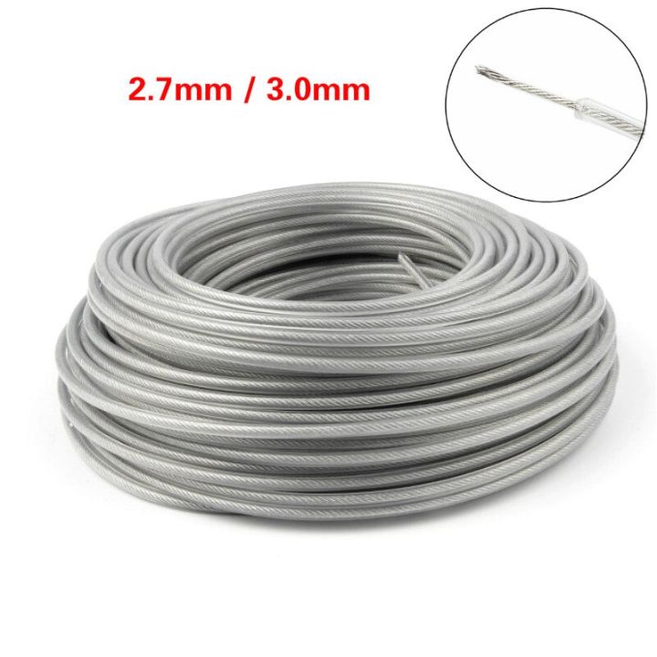 3mm/2.7mm Steel Wire Grass Trimmer Wire Rope Cord Line Strimmer ...