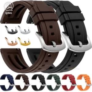 2026 18mm 20/22mm Universal Resin Silicone Watch Band Men Women Sport Waterproof Replacement Watch Strap Quick Release Watch Bracelet
