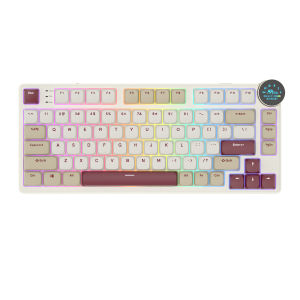 RK Royal Kludge RK N80 80 Tombol 80% Profil Rendah dengan Layar TFT Keyboard Mekanik