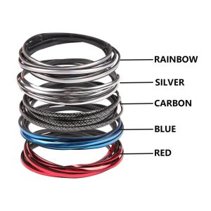 5 Meters Car Door Edge Chrome Carbon Shining Lining Rubber Scratch Protector Strip Seal Guard Protect Anti Collision