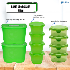 Paket Toples Plastik Liberty INDRA Katup Udara 1800ml/LSbSwb244/SET isi 10 pcs