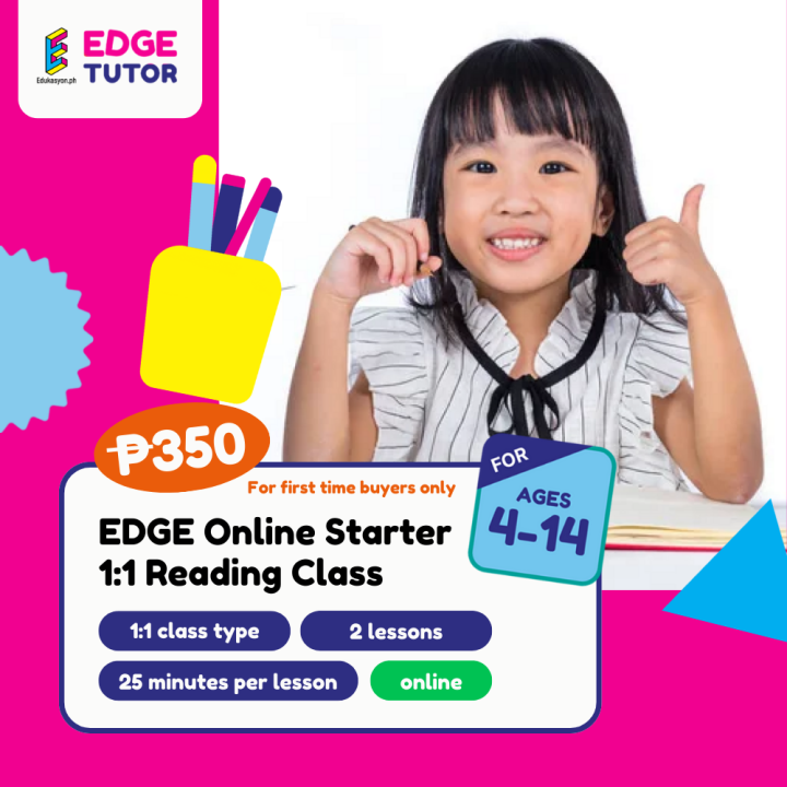 [Digital Voucher] 2 Lessons of EDGE Online Starter 1:1 Reading Class ...