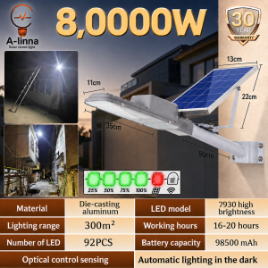 【Lifetime warranty】solar street light outdoor 3000W heavy duty original LED lamp outdoor waterproof IP67 Bright Lights inside the house 3000W 2000W Automatic adjustment with solar panel With remote control 30 year warranty COD Suitable for courtyard stree