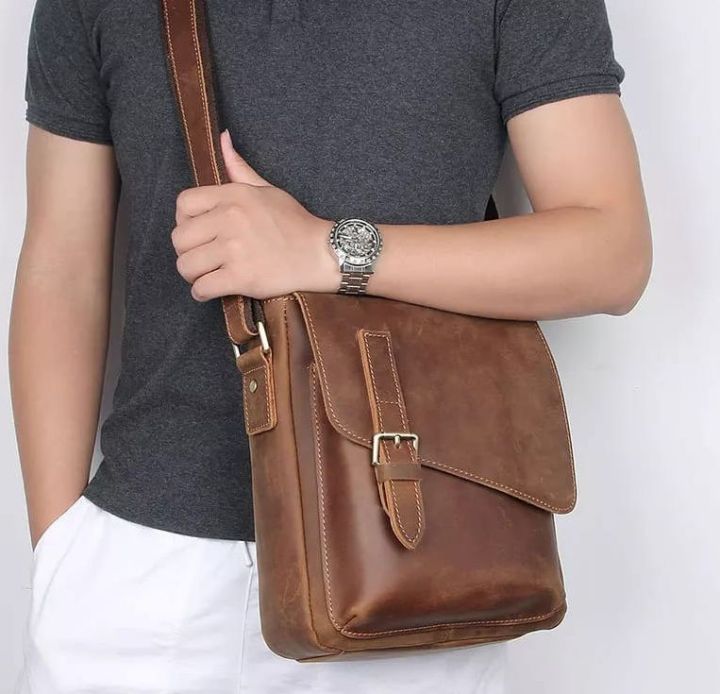Tas Kulit Selempang Pria Original / Tas Selempang Kulit Asli / Tas
