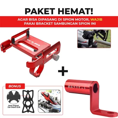 【Special offer】GUB P30 Holder Hp Dudukan Bracket Ponsel Handphone Sepeda Motor/P30 Original Holder Hp Motor Dudukan Ponsel Aluminium Aloy Holder Handphone Motor/Bike Accessories/Mount Holders/GUB P30 Original Phone Holder Hp Sepeda Motor Alumunium Alloy