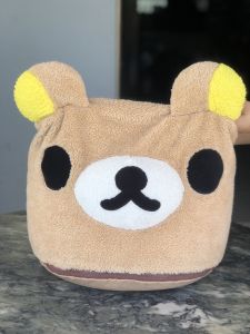 เก้าอี้ขนนุ่มลายคุมะทรงกลม ปชอกสามารถถอดซักได้ มือ 2