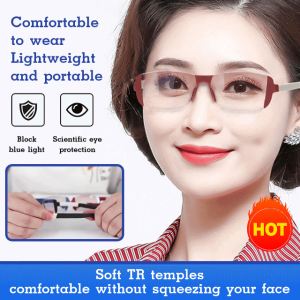Fashionable antiblue light glasses for far and near vision