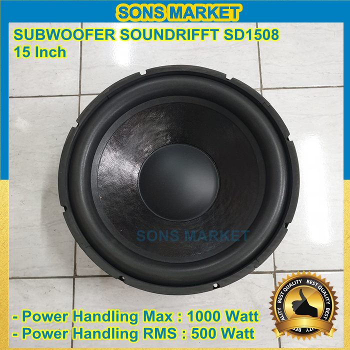 SPEAKER SUBWOOFER 15 Inch 15in SOUNDRIFFT SD1508 HOME CAR KOMPONEN
