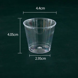 50PCS Mini Clear Plastic Shot Glass Disposable Cups Plastic Dessert Cake Cups Plastic Shot Glass for Party