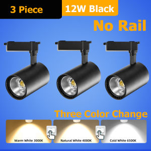 CHENBEN Led Track Light Rail Ceiling Lamps 3 Color Change with Memory COB Track Lamp 12W 20W Aluminum Ceiling Spotlights Tricolor Spotlight For Home Living Room Clothes Shop