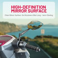 Street King Side Mirror V9  honda  YAMAHA For Motorcycle Explosion-Proof Anti Dazzling Lens UNIVERSAL. 