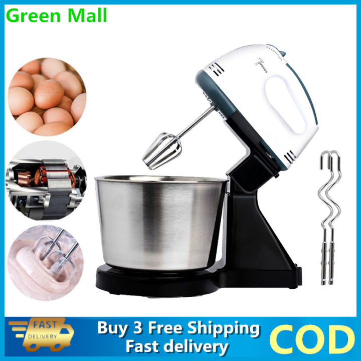 Original SCARLETT Speeds Mixer with stand and bowl Electric Handheld Egg  Beater blender Mixer Table Stand Cake Dough Blender Baking Whipping Cream 