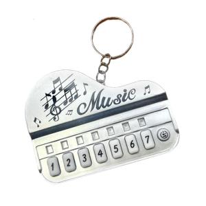 Mini Pocket Piano Keychain Colorful Light Effect Portable Electronic Keyboard Toy Kids Educational Music Learning Gift