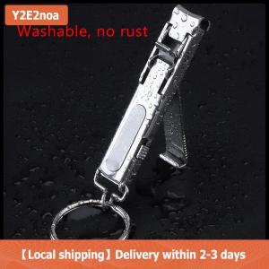【Local shipping】 Siêu mỏng Nail Clipper thép không gỉ có thể gập lại Nail Cutter với Nail tập tin