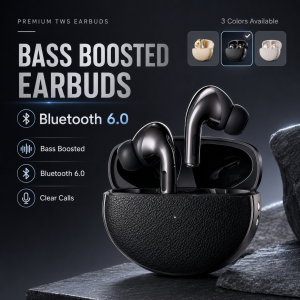 Bluetooth 6.0 TWS Earbuds with Mic HIFI Live Sound 35H Battery Wireless Earphones Mic iOS/Android