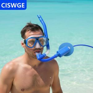 [COD] CISWGE Swimming Full Dry Respirator Mask with Long Breathing Tube for Safe Diving 12 Meter Professional Equipment for Adults