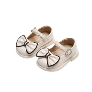 COD Sepatu Flat shoes Baby Perempuan Cantik Size 22 s/d 25 Motif Pita Mutiara Sepatu Loafer Balita