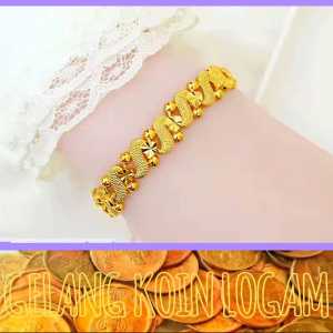 GELANG TANGAN SISIK NAGA MOTIP MAS BANGKOK TERBUAT  DARI BAHAN KOIN LOGAM ASLI 1991 -1992 ANTI KARAT