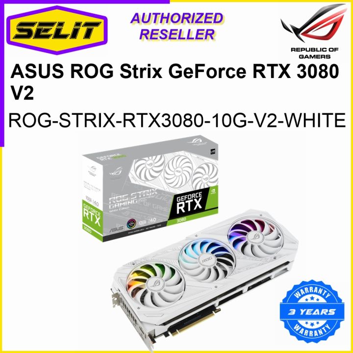 ASUS ROG Strix GeForce RTX 3080 V2 White Edition 10GB GDDR6X ...