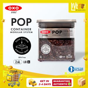 OXO Steel® POP Container Stainless Steel Big Square Short 2.6L