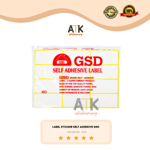 Label Stiker Sticker GSD Self Adhesive Premium Tebal NO: 99 / 103 atk