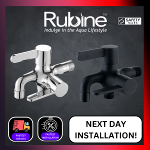 🔥CHEAPEST INSTALLATION🔥 Rubine Two Way Shower Tap (Silver / Black)