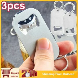 3pcs Multi Purpose Creative Beer Opener Keychain Stainless Steel Bottle Opener Keychain Keyring