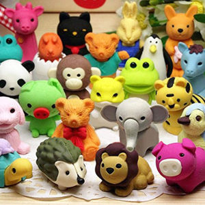 YANGS School Supplies Classroom Prizes Cartoon Design Children Toy Non-Toxic Assembly Animal Pencil Erasers Puzzle Eraser Toys Zoo Animal Eraser Pencil Eraser