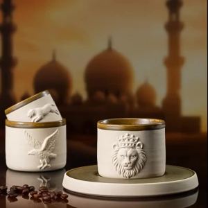2026 Artistic 3D Pattern Stoneware Mug Stylish Animal Relief Cup Practical Table Drinkware for Home Office Leisure Time Gifts