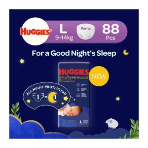 Huggies Naturemade Overnite L Pants Case 44s x 2
